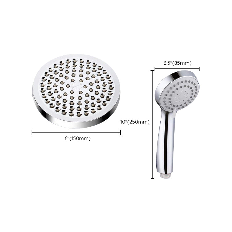 Lisslune | Modern Dual Shower Head Square High Arc Shower Head Combination in Silver