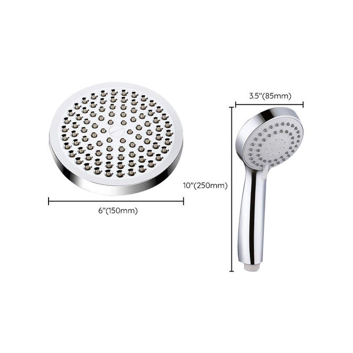 Lisslune | Modern Dual Shower Head Square High Arc Shower Head Combination in Silver
