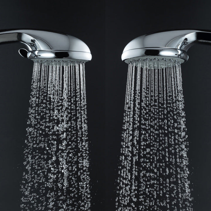 Lisslune | Single Double Showerhead Square High Arc Showerhead Combo in Chrome