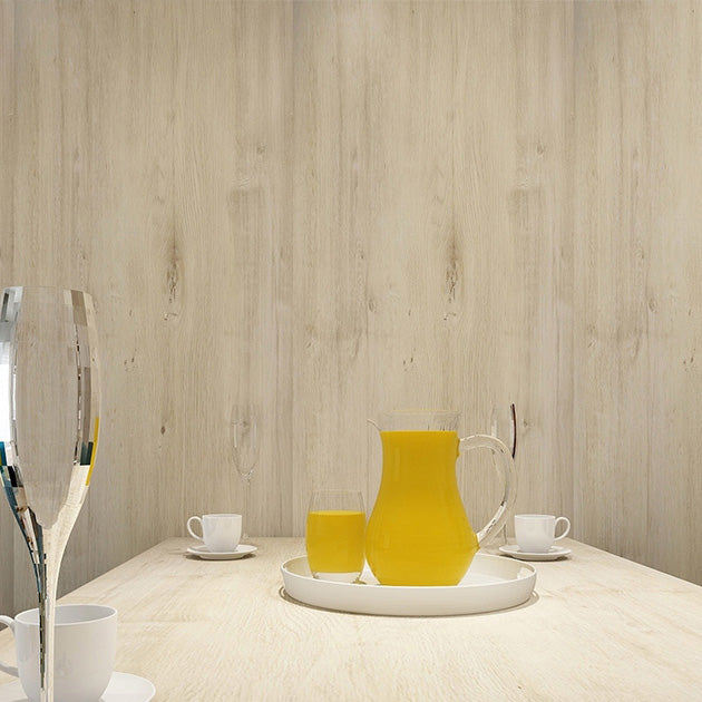 Lisslune | Modern Pearl Wainscoting PVC Wood Grain Wall Access Panel Peel and Stick Wall Tile