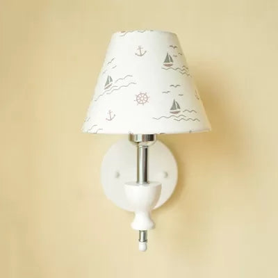 Lisslune | Fabric Flower Wall Lamp Children's Room 1 Head Contemporary Wall Light in White