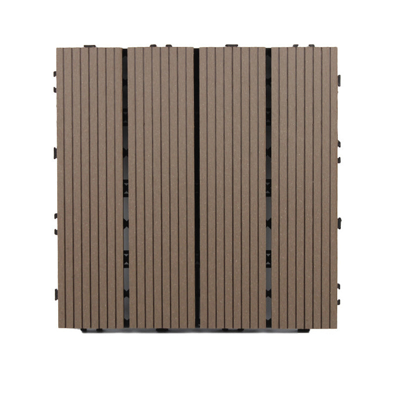 Lisslune | Wooden Floor Tile Solid Color Click Lock Non-Slip Outdoor Terrace