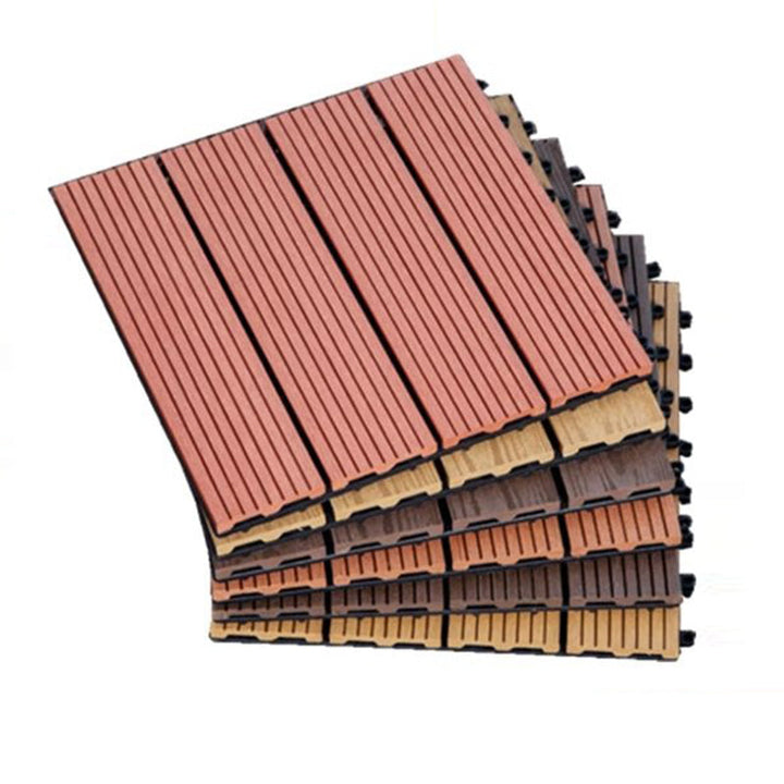 Lisslune | Wooden Floor Tile Solid Color Click Lock Non-Slip Outdoor Terrace