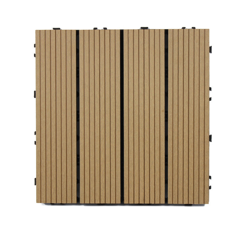 Lisslune | Wooden Floor Tile Solid Color Click Lock Non-Slip Outdoor Terrace