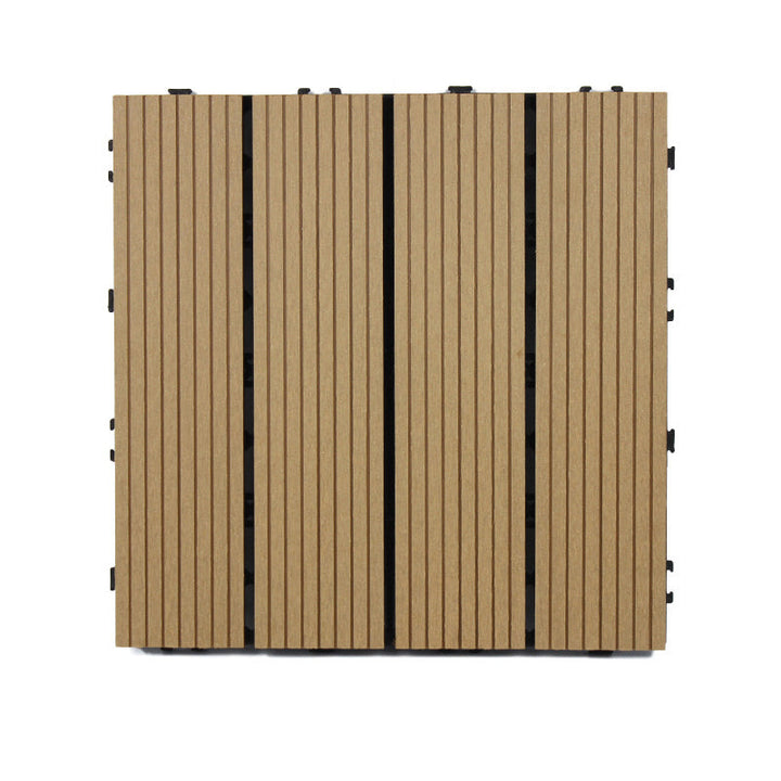 Lisslune | Wooden Floor Tile Solid Color Click Lock Non-Slip Outdoor Terrace