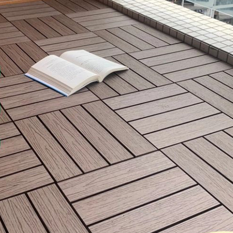Lisslune | Wooden Floor Tile Solid Color Click Lock Non-Slip Outdoor Terrace