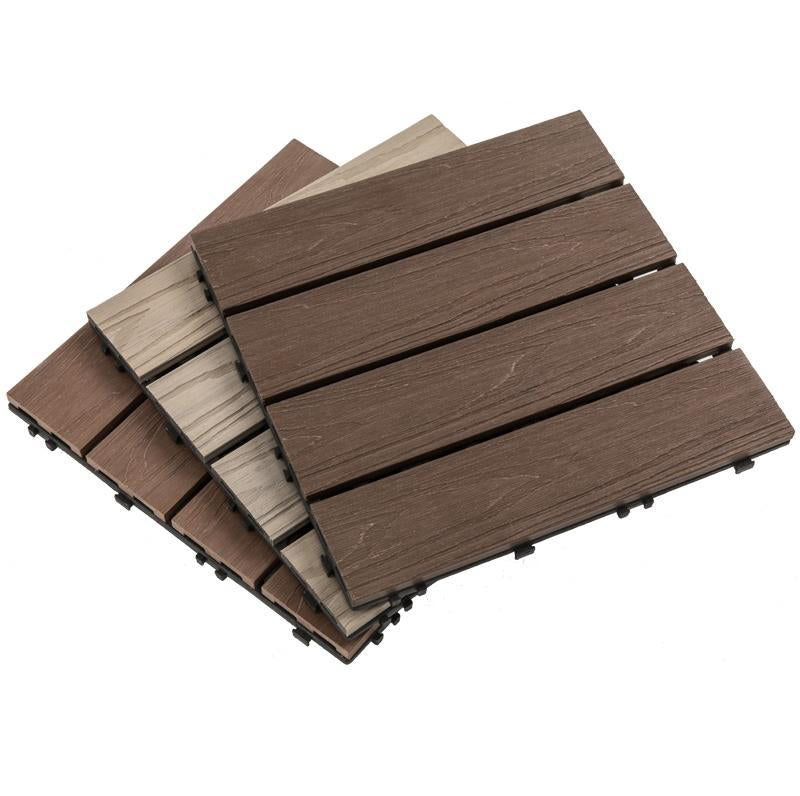 Lisslune | Wooden Floor Tile Solid Color Click Lock Non-Slip Outdoor Terrace