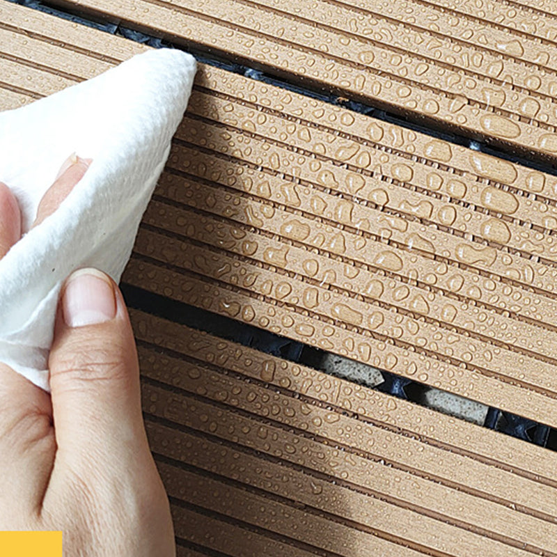 Lisslune | Wooden Floor Tile Solid Color Click Lock Non-Slip Outdoor Terrace