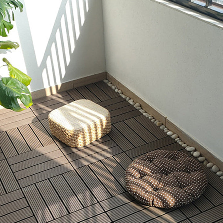 Lisslune | Wooden Floor Tile Solid Color Click Lock Non-Slip Outdoor Terrace