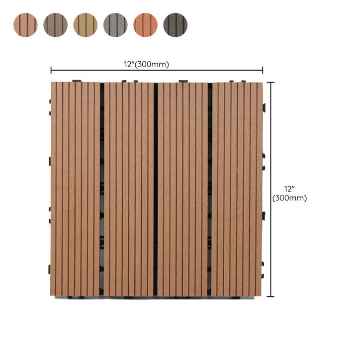 Lisslune | Classic interlocking deck boards Solid color patio tiles