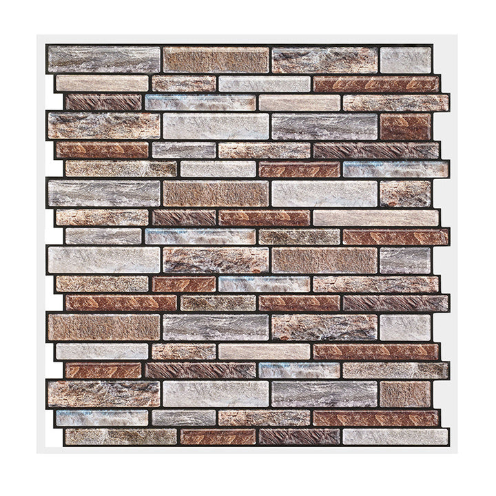 Lisslune | Wall Tiles Floor Tile Kitchen Brick Look Waterproof Peel and Stick Wall Tiles Floor Tile