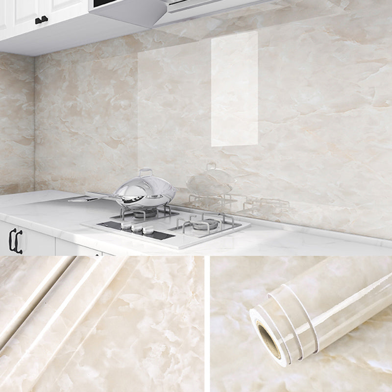 Lisslune | Contemporary waterproof single tile marble print peel and stick bathroom backsplash tile