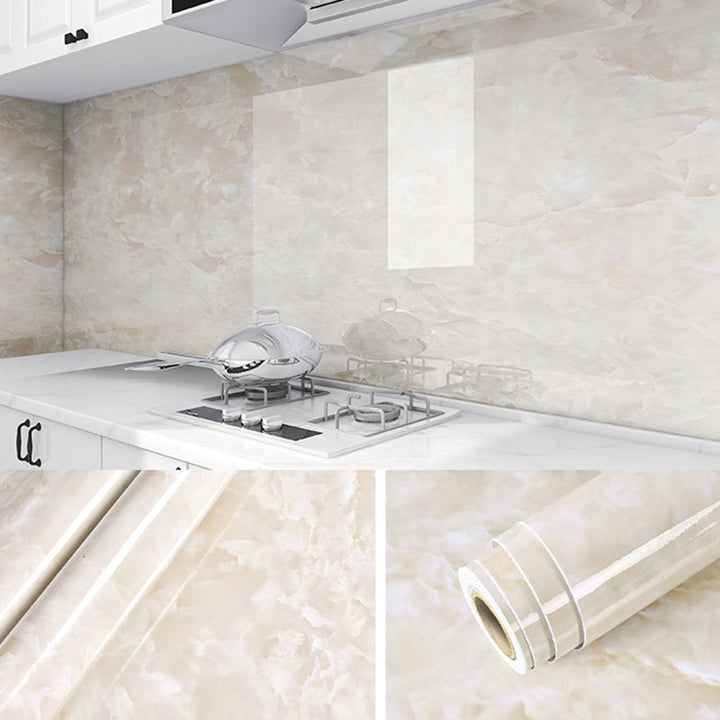 Lisslune | Contemporary waterproof single tile marble print peel and stick bathroom backsplash tile