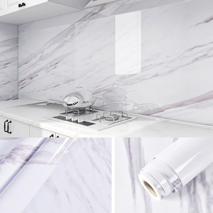 Lisslune | Contemporary waterproof single tile marble print peel and stick bathroom backsplash tile