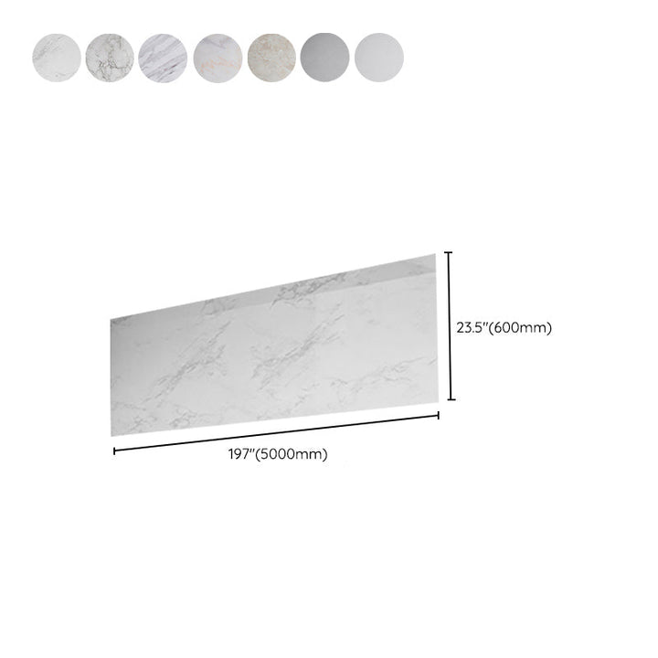 Lisslune | Contemporary waterproof single tile marble print peel and stick bathroom backsplash tile