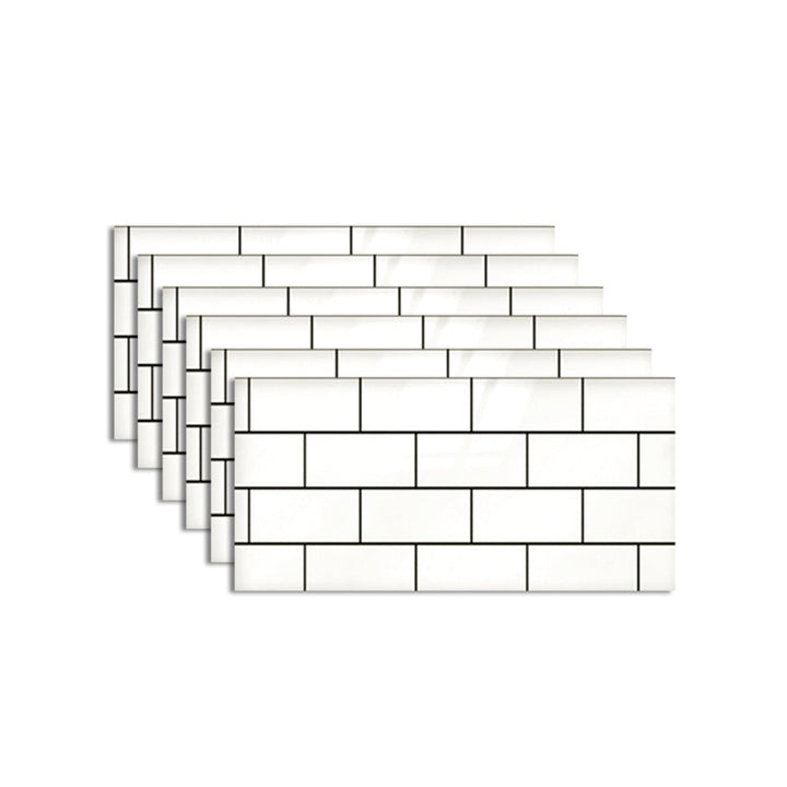 Lisslune | Classic Kitchen Back Wall Tiles Plaid Pattern Self-Adhesive Back Wall Tiles