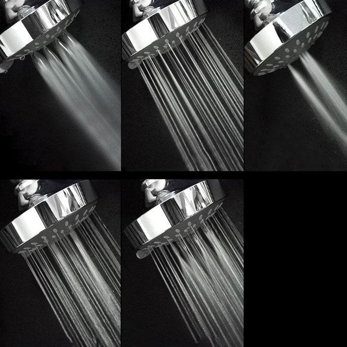 Lisslune | Modern Standard 5 Settings Shower Head Round Metal Adjustable Spray Pattern Shower Head