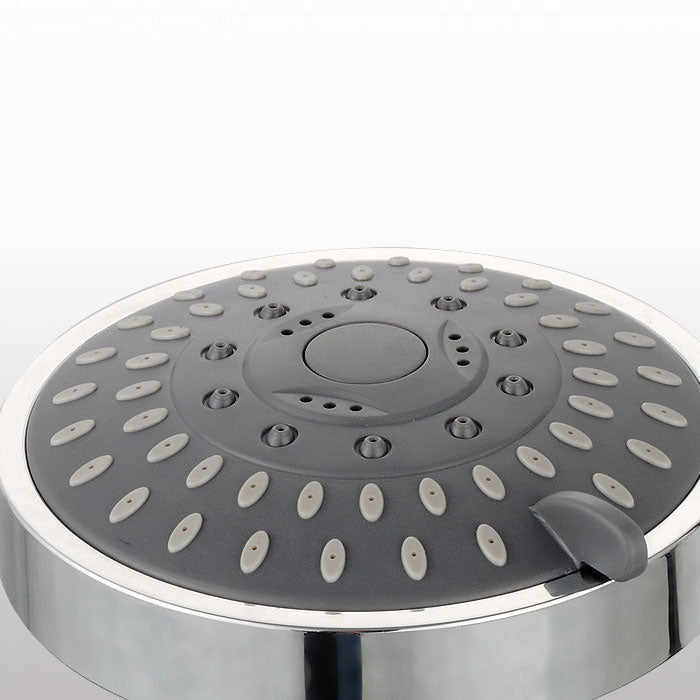 Lisslune | Modern Standard 5 Settings Shower Head Round Metal Adjustable Spray Pattern Shower Head
