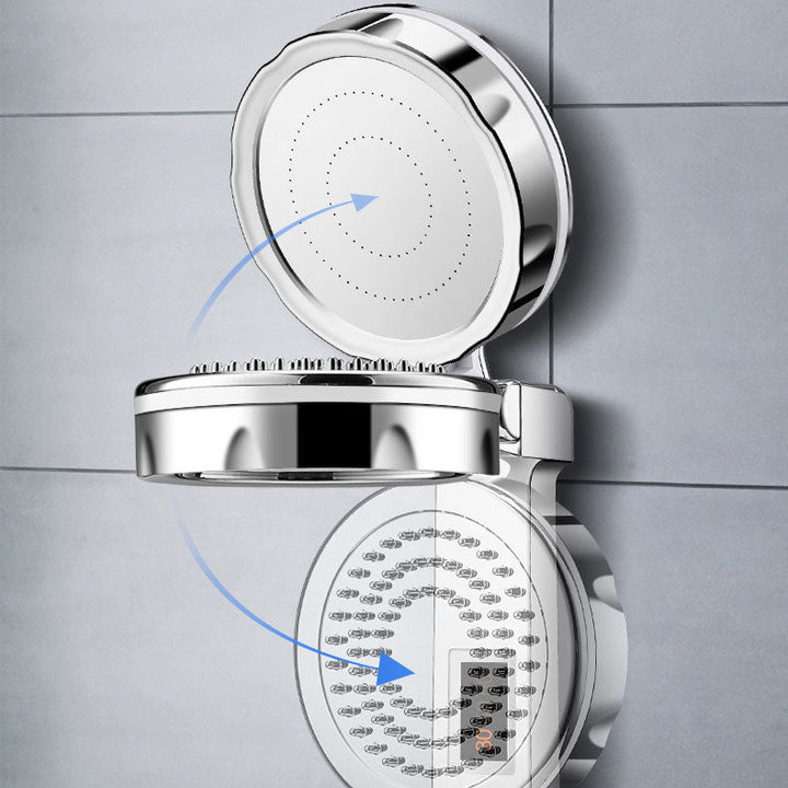 Lisslune | Standard Constant Temperature Shower Head Round Metal Adjustable Spray Pattern Shower Head