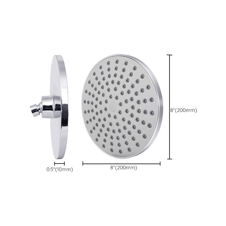 Lisslune | Contemporary Fest Shower Head Round Shower Head Combo in Silver
