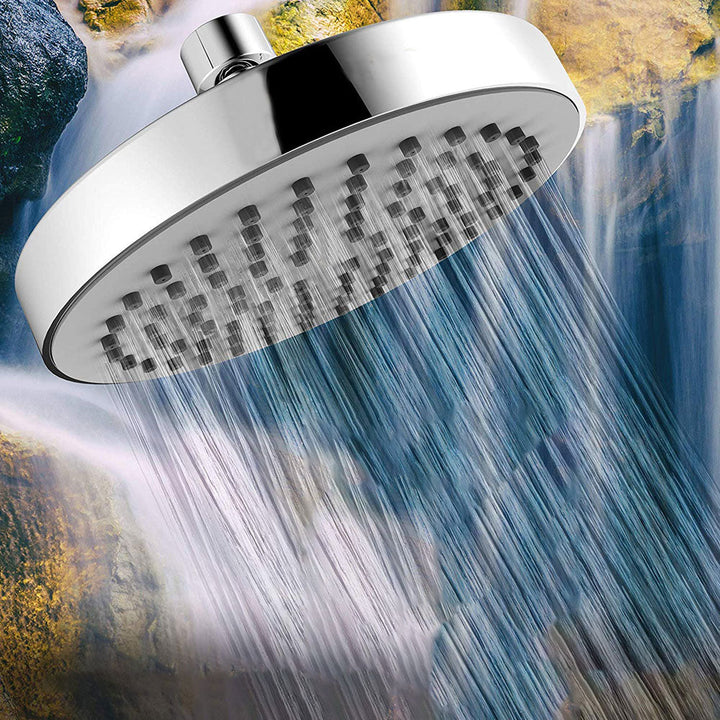 Lisslune | Contemporary Fixed Shower Head Round Metal Spray Head in Silver