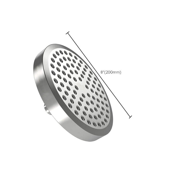 Lisslune | Contemporary Fixed Shower Head Round Metal Spray Head in Silver