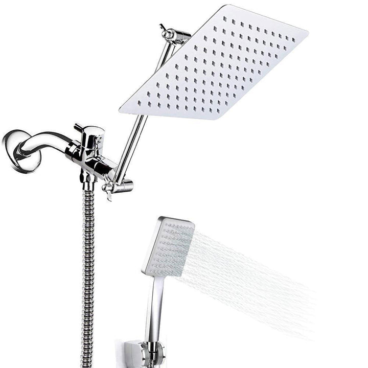 Lisslune | Contemporary Shower Head Combination Polished Stainless Steel Wall-Mounted Shower Head
