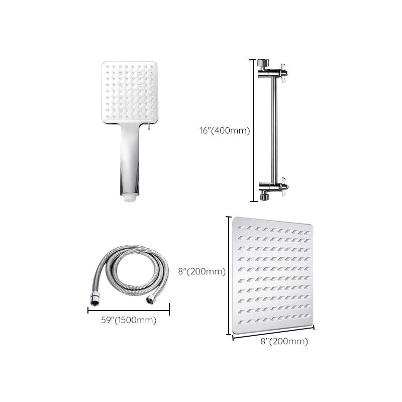 Lisslune | Contemporary Shower Head Combination Polished Stainless Steel Wall-Mount Shower Head