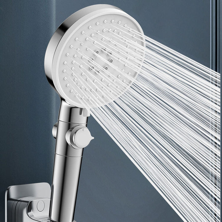 Lisslune | Contemporary Hand Shower Round Shower Head Combo in Silver