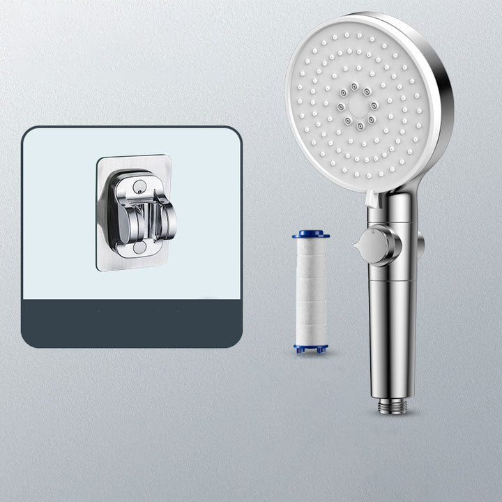 Lisslune | Contemporary Hand Shower Round Shower Head Combo in Silver