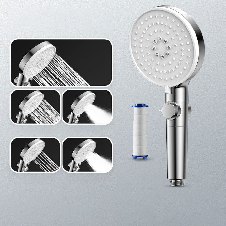 Lisslune | Contemporary Hand Shower Round Shower Head Combo in Silver