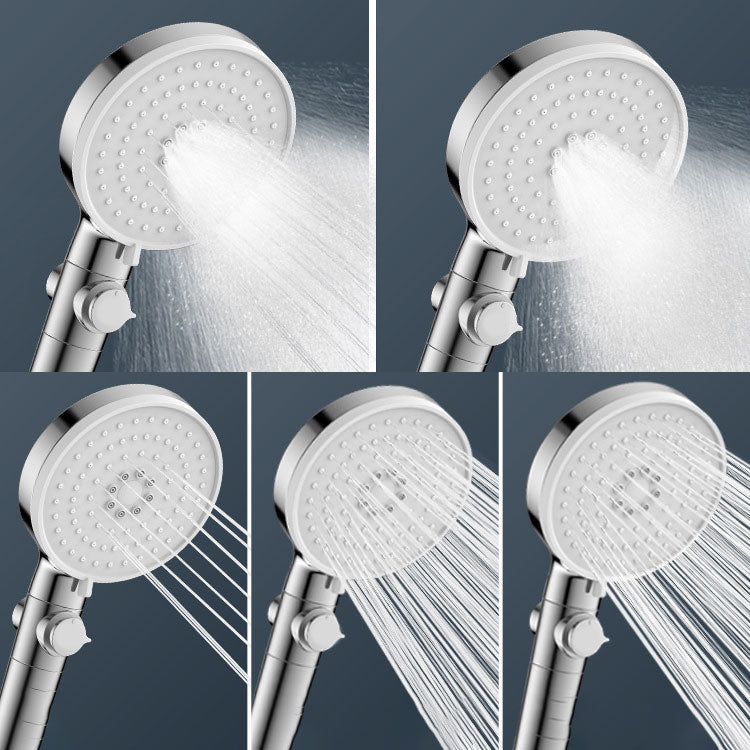 Lisslune | Contemporary Hand Shower Round Shower Head Combo in Silver