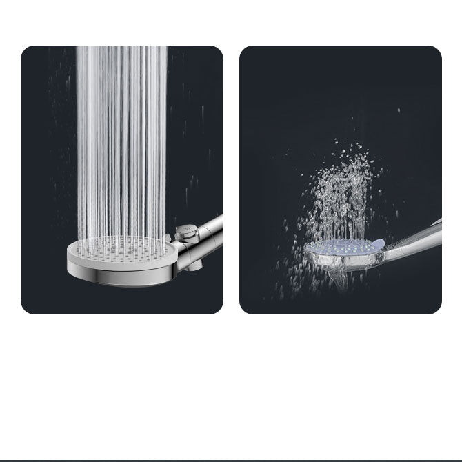 Lisslune | Contemporary Hand Shower Round Shower Head Combo in Silver