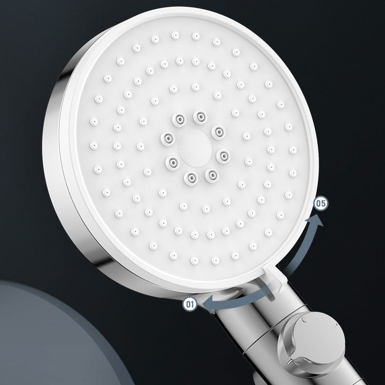 Lisslune | Contemporary Hand Shower Round Shower Head Combo in Silver
