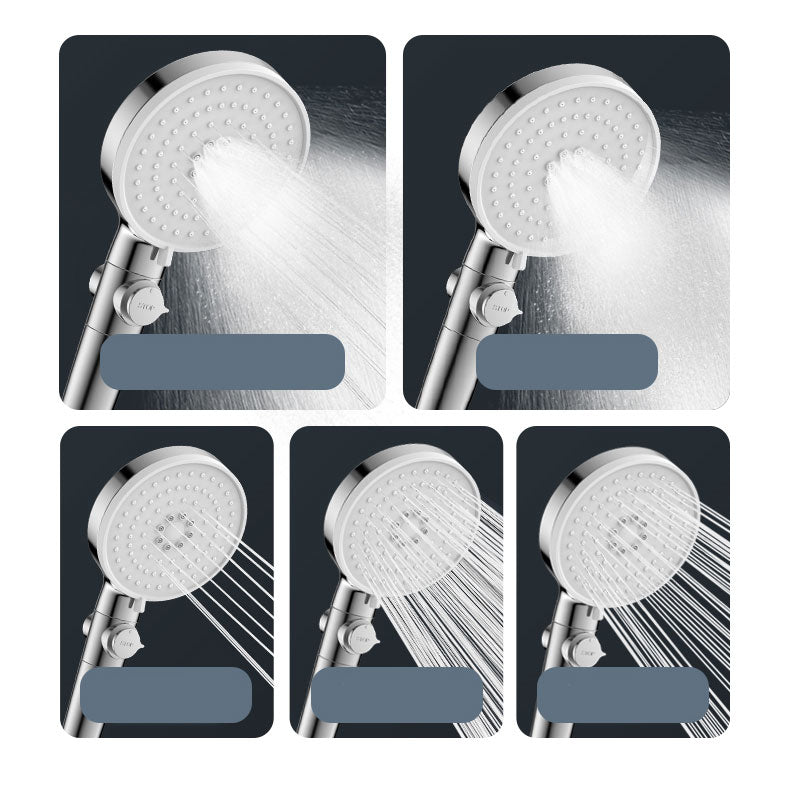 Lisslune | Contemporary Hand Shower Round Shower Head Combo in Silver