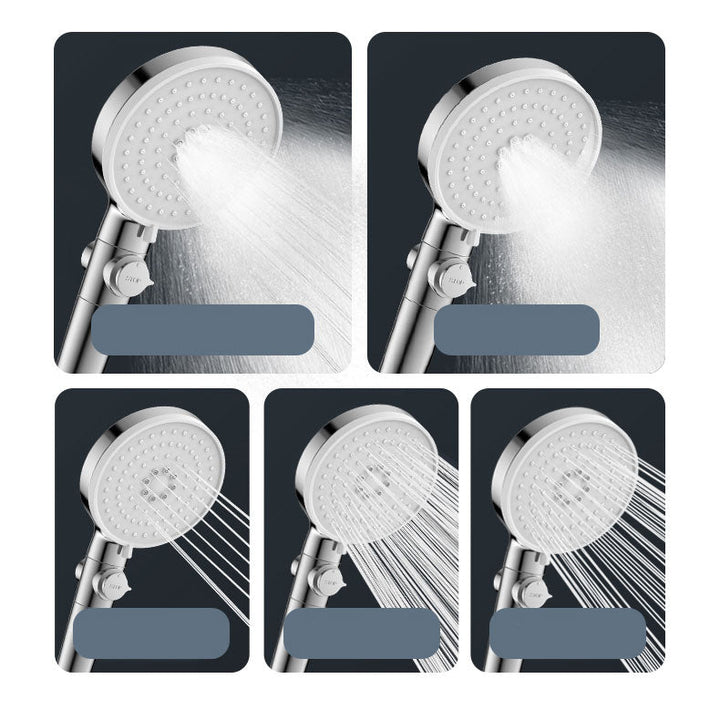 Lisslune | Contemporary Hand Shower Round Shower Head Combo in Silver
