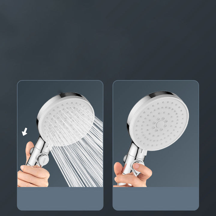 Lisslune | Contemporary Hand Shower Round Shower Head Combo in Silver