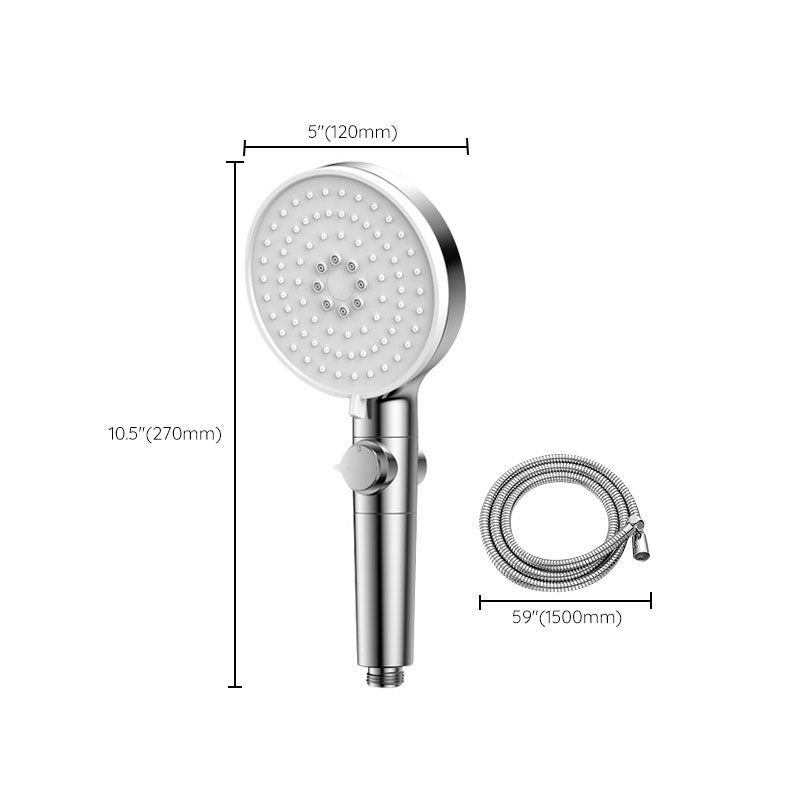 Lisslune | Contemporary Hand Shower Round Shower Head Combo in Silver