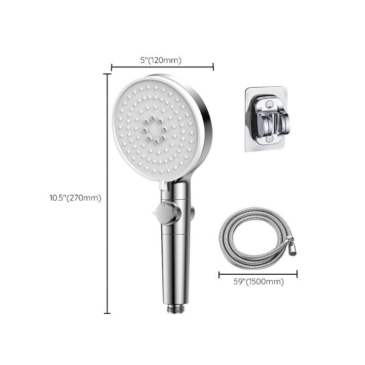 Lisslune | Contemporary Hand Shower Round Shower Head Combo in Silver
