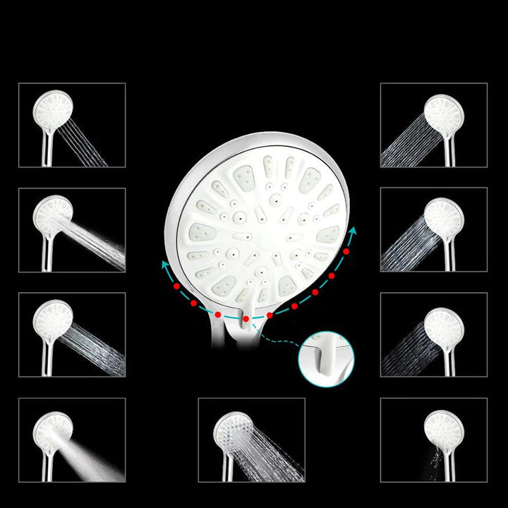 Lisslune | Modern Dual Shower Head Square High Arc Shower Head in Silver