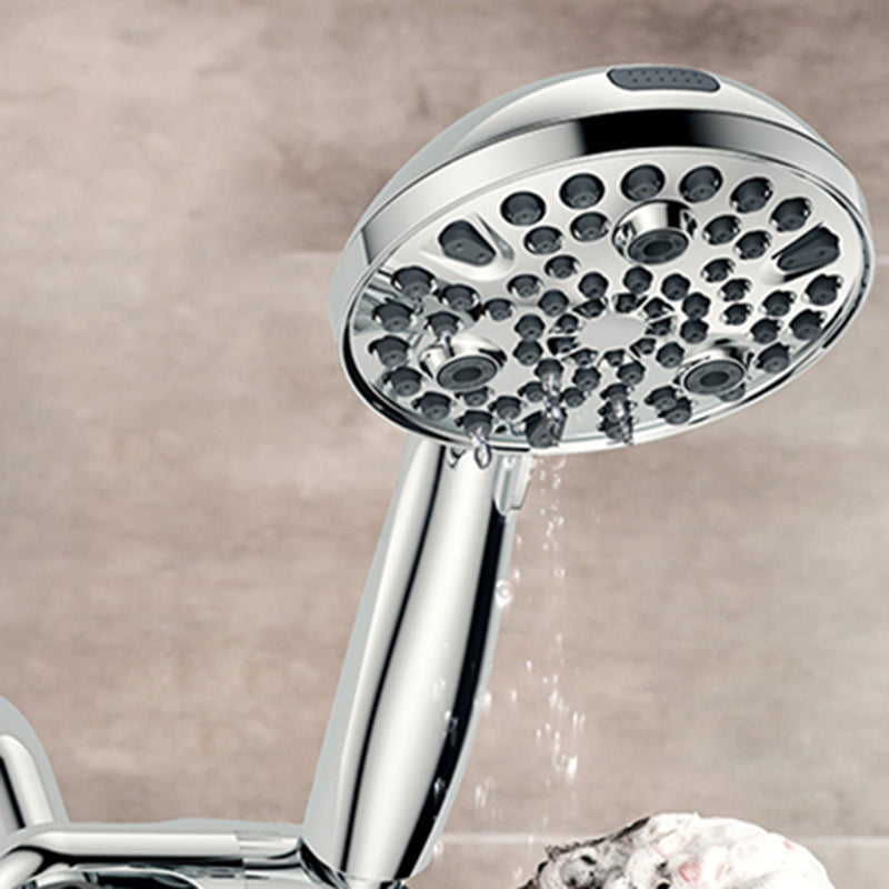 Lisslune | Contemporary Shower Combination Adjustable Shower Head Chrome Ceiling Mounted Round Shower Head