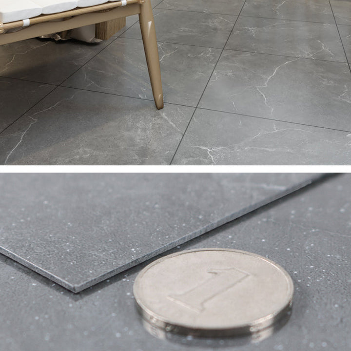 Lisslune | Peel and Stick Vinyl Floor Low Gloss Vinyl Floor with Marble Look