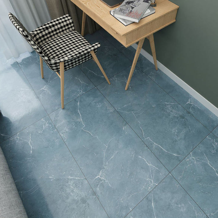 Lisslune | Peel and Stick Vinyl Floor Low Gloss Vinyl Floor with Marble Look