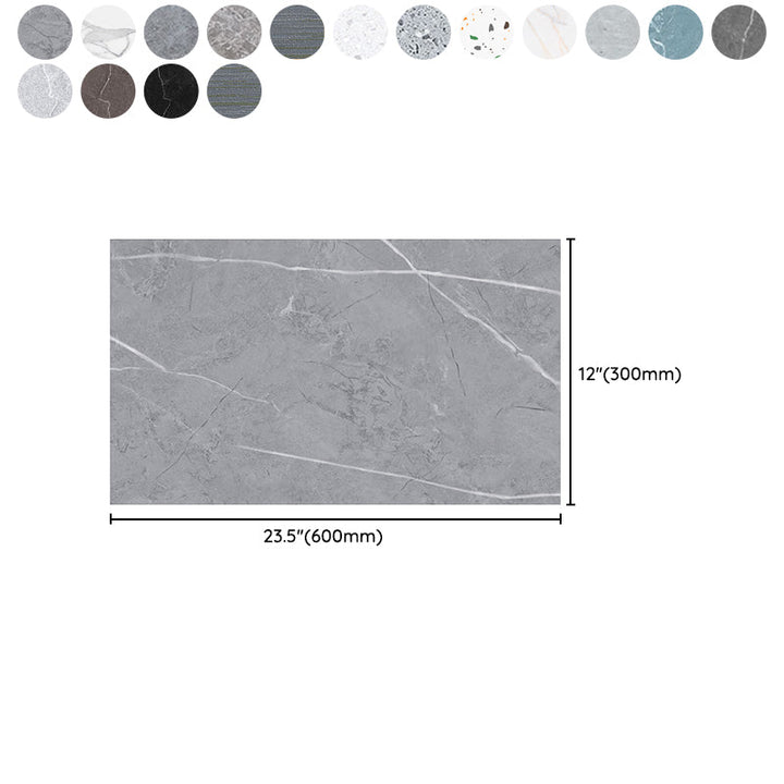 Lisslune | Peel and Stick Vinyl Floor Low Gloss Vinyl Floor with Marble Look