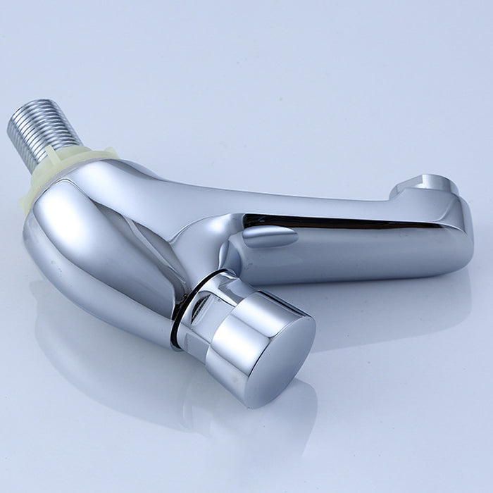 Lisslune | Modern sink faucet with brass knob handle, low arc, washbasin faucet