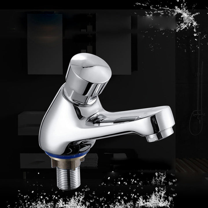 Lisslune | Modern sink faucet with brass knob handle, low arc, washbasin faucet