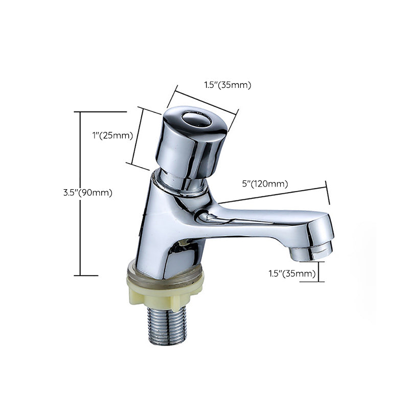 Lisslune | Modern sink faucet with brass knob handle, low arc, washbasin faucet