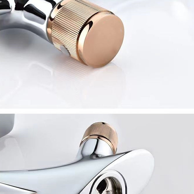 Lisslune | Button Handle Faucet Contemporary Style Faucet with Waterfall Spout