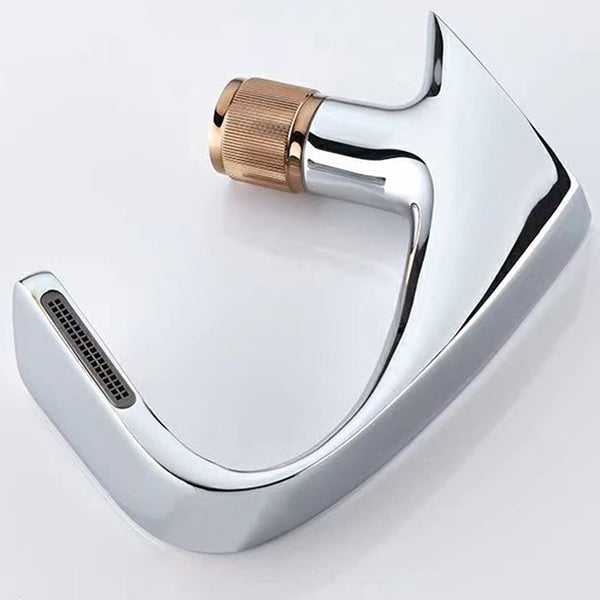 Lisslune | Button Handle Faucet Contemporary Style Faucet with Waterfall Spout