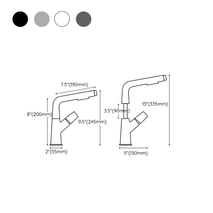 Lisslune | Single-Lever Faucet Contemporary Style Basin Faucet for Bathroom